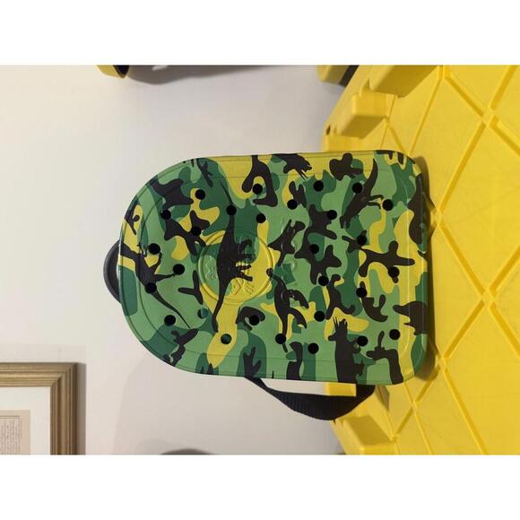Crocs Green Camouflage Dinosaur Pattern Mini Backpack / Lunchbox - Picture 1 of 4